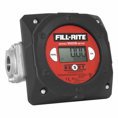 FILL-RITE Mechanical Flowmeter: Digital Fuel Transfer Meter, Aluminum, 1 in FNPT - Nutating Disc Totalizers for Fuels