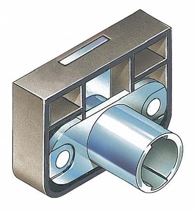COMPX TIMBERLINE Deadbolt Lock: Coreless, Vertical, Square, 1 1/4 in Body Ht - Deadbolt Cabinet & Drawer Locks with Interchangeable Cores