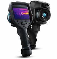 FLIR Infrared Camera: 42° x 32°, SD Card/USB/Wireless, 640 x 480, FLIR Exx, Digital Display/Sound (MPN FLIR E76-42). Key specifications — Focus Method: Auto; Manufacturer Part Number: FLIR E76-42; Brand: FLIR; Field of View: 42° x 32°; Intrinsic Safety: Not Specified Intrinsically Safe; Lens Angles Included: 42°; Features_Broad: Cloud Connectivity.