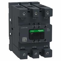 SCHNEIDER ELECTRIC IEC Contactor: Non-Reversing, 3 Poles, 3NO Contacts, 115 A, 24V AC/48V AC Coil (MPN LC1D115ABNE). Key specifications — Brand: SCHNEIDER; Integrated Surge Suppression: Yes; Nominal Coil Voltage @ 60Hz: 48V AC.