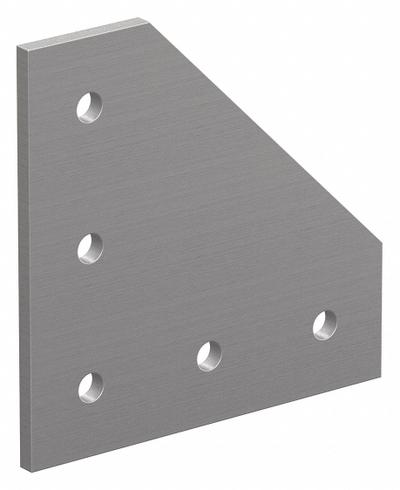 80/20 90° Angled Flat Plate: 90° Angled Flat Plate, 30 Series, 4 mm x 90 mm x 90 mm - Plate Connectors