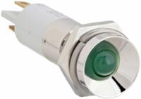 APPROVED VENDOR Protruding Panel Light: 10 mm Panel Mounting Hole Dia, LED, Green, Protruding Head (MPN 24M086). Key specifications — Brand: APPROVED VENDOR; Electrical Connection: 0.11 Male Quick Disconnect.