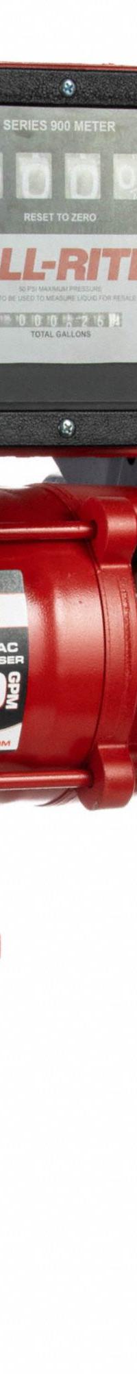 FILL-RITE Electric Drum Pump: 20 gpm Max. Flow Rate, 115 V AC, 1/3 hp HP, Cast Iron, Auto, Auto (MPN FR711VA). Key specifications — Meter Unit Of Measure: Gallons; Brand: FILL-RITE; Rated Voltage: 115 V AC; Discharge Hose Size: 1-3/8" x 18'; Nozzle Type: Automatic.