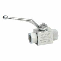 PARKER High Pressure Hydraulic Ball Valve: Not Lockable, 4.53 in Handle Lg, Two-Way Ways, Delrin, BV (MPN BVHP08SSS1V). Key specifications — Brand: PARKER; Manufacturer Part Number: BVHP08SSS1V; Ball Seal Material: Delrin; Handle Lockability: Not Lockable; Shaft Seal Material: Fluorocarbon; Series: BV; Port Connection: #8 SAE O-Ring Boss.