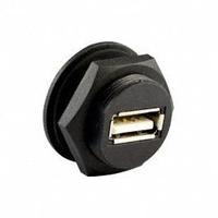 FINECABLES Connector: Industrial, Phosphor Bronze, -20°C to 80°C, USB 2.0, Black, Panel, IP67 (MPN ASICPICUSB2.0AS). Key specifications — Connector Type: USB 2.0; Mounting Type: Panel; Housing Material: Phosphor Bronze; Housing Color: Black; IP Rating: IP67; Connector Gender: Female; Brand: FINECABLES.