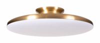 LED Flush Mount: 15 in Dia, Satin Brass, 4 1/2 in Ht, 2,200 lm, 3000K/3500K/4000K, 28 W, 120V AC (MPN SKYF15LAJD1SB). Key specifications — Voltage: 120V AC; Brand: AFX INC.; For Bulb Type: Integrated LED; Includes Bulb: Yes; Color Temperature: 4000K; Housing Finish/Color (Broad): Satin Brass.