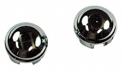AMERICAN STANDARD Index Button: Plastic, Polished Chrome, For Cold/Hot Handle Type - Faucet Handle Caps