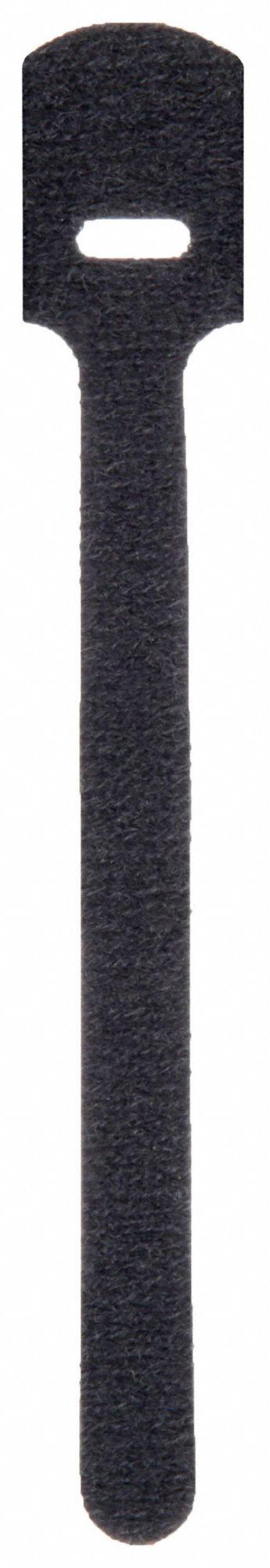RIP-TIE Hook-and-Loop Cable Tie: 3.5 in Lg, 0.50 in, 0.25 in Wd, Nylon/Polyethylene - Slotted Hook-and-Loop Cable Ties