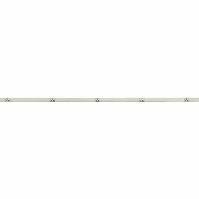 HUBBELL WIRING DEVICE-KELLEMS Prewired Raceway: 1 Circuits, 5 Outlets, NEMA 5-20R, 5 ft Lg, 1 5/16 in W x 15/16 in H - Metallic Prewired Outlet Raceway Strips