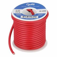 GROTE Primary Automotive Wire: GPT, 25 ft, 1 Conductor, 12 AWG, Red, 60 V Volt (MPN 89-6000). Key specifications — Brand: GROTE.