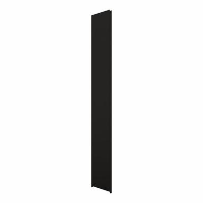 HADRIAN Pilaster: Stainless Steel, Powder-Coated, Black, 82 in Ht, 6 in Wd - Pilasters for Bathroom Partitions