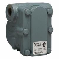 Steam Trap: Cast Iron, 3/4 in FNPT, 1,129 lb/hr, 15 psig Max., 345°F Max., In-line (MPN FTI2015-3). Key specifications — Brand: BARNES & JONES; Installation Orientation: Horizontal; Float Material: Stainless Steel; Manufacturer Series: B.