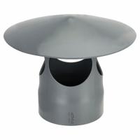 Rain Cap: PVC, For 10 in Duct Dia, 16 in Overall Lg, 10 3/4 in Inlet Dia, 0.1875 in Material Thick (MPN PVCRCA10). Key specifications — Brand: PLASTIC SUPPLY.