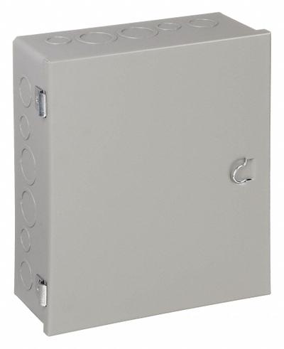 WIEGMANN Enclosure: Steel, 24 in x 18 in x 6 in, NEMA 1, Solid Cover, Hinged, Included - Steel Indoor Enclosures with Hinged Covers