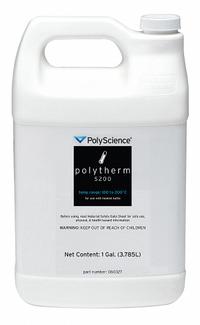POLYSCIENCE Silicone Heat Transfer Fluid: 100° to 200°C, Heating Fluid, 3.8 L Capacity (MPN 060327). Key specifications — Brand: POLYSCIENCE; Product Type: Heating Fluid; Temperature Range: 100° to 200°C.