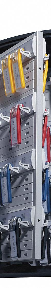 Key Box: 72 Key Capacity, Dial Combo Lock, Aluminum, Gray, 15 3/4 in Ht, 11 7/8 in Wd, 4 5/8 in Dp (MPN 196723). Key specifications — Brand: DURABLE; Finish: Brushed Aluminum; Includes Key Tags: Includes Key Tags; Includes Mounting Hardware: Mounting Hardware Included; Color: Gray; Mounting Location: Wall; Material: Aluminum.