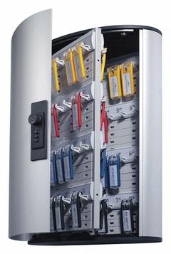 Key Box: 72 Key Capacity, Dial Combo Lock, Aluminum, Gray, 15 3/4 in Ht, 11 7/8 in Wd, 4 5/8 in Dp (MPN 196723). Key specifications — Brand: DURABLE; Finish: Brushed Aluminum; Includes Key Tags: Includes Key Tags; Includes Mounting Hardware: Mounting Hardware Included; Color: Gray; Mounting Location: Wall; Material: Aluminum.