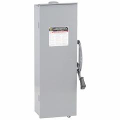 SQUARE D Safety Switch: Non-Fusible, 100 A, Single Phase, 240V AC, Galvanized Steel, Indoor/Outdoor (MPN DTU223RB). Key specifications — attr867131: SQUARE D.