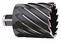 MILWAUKEE Annular Cutter: 2 3/16 in Cutter Dia, 2 in Max Cutting Dp, Black Oxide, High Speed Steel (MPN 49-59-2218). Key specifications — attr253884: No; attr253885: Black Oxide; attr253886: High Speed Steel; attr253887: Weldon Flat; attr253888: Fractional Inch; attr277149: MILWAUKEE.