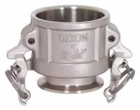 Cam and Groove Coupling: 1 1/2 in Coupling Size, 250 psi Max. Working Pressure @ 70 F, Nitrile, Male (MPN RC150SE). Key specifications — Gasket Material: Nitrile; Fitting Type: Male Hose Shank; Includes Locking Arm: Yes; Body Material: 316 Stainless Steel; Brand: DIXON VALVE & COUPLING.