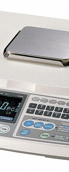 A&D WEIGHING Industrial Bench Scale: 11 in x 11 3/4 in, Not IP Rated, Integrated, FC-i/Si Series (MPN FC-2000I). Key specifications — attr1341383: RS-232C; attr1341384: 0.0005 lb/0.2 g; attr1341400: A&D WEIGHING; attr1383935: Stainless Steel.