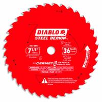DIABLO Circular Saw Blade: 7 1/4 in Blade Dia., 36 Teeth, 0.08 in Cut Wd, 5/8 in Arbor Size, Combo (MPN D0736CF). Key specifications — attr1116119: DIABLO; attr1145631: Metal.
