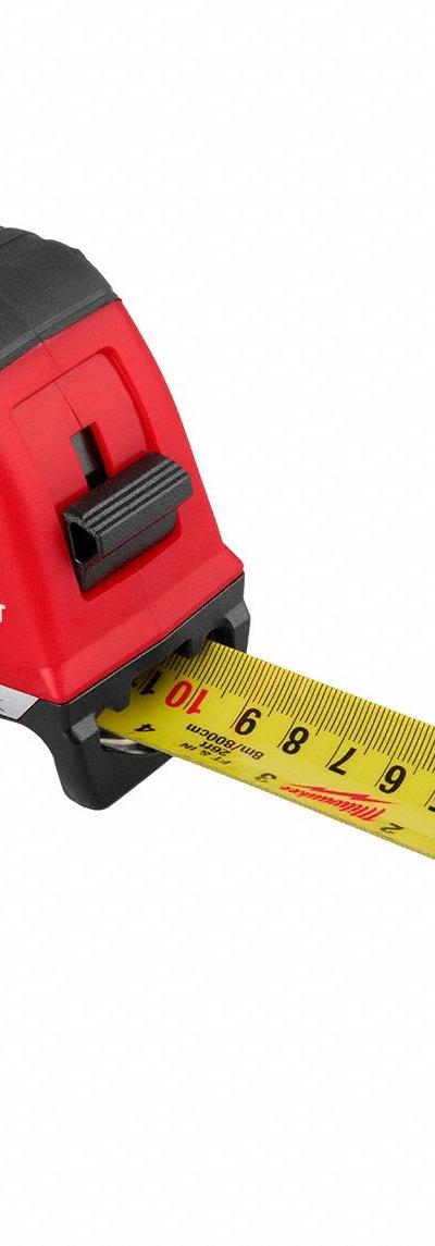 MILWAUKEE Wide Blade Magnetic Tape Measure: Magnetic Single Hook Tip - Inch & Metric Tape Measures