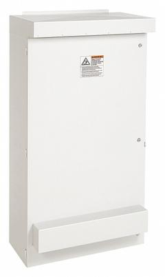 HOFFMAN Enclosure: NEMA 3R, Aluminum, 67 in x 36 in 16 in, 115V AC, 10 in Fan Dia, White, Latches (MPN WF100LP). Key specifications — attr1042237: HOFFMAN; attr1042238: Latches; attr1042239: White; attr1042246: Aluminum; attr1042258: 3R; attr1042260: 115V AC.