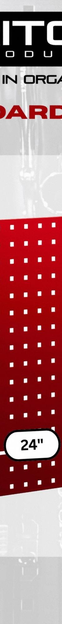 TRITON PRODUCTS Stationary Pegboard Panels: Square, 3/8 in Peg Hole Size, 24 in x 24 in x 9/16 in (MPN LB1-R). Key specifications — Material: Steel; Finish: Epoxy Coated; Peg Hole Shape: Square; Includes: Mounting Hardware; Color: Black; Brand: TRITON PRODUCTS.