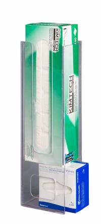 Lab Wipe Holder: 4 1/8 in Overall Wd, 18 3/8 in Overall Ht, 5 5/8 in Overall Lg, PETG, Clear, Wall (MPN COMBOLAB-T). Key specifications — Material: PETG; Mounting Location: Wall; Color: Clear; Product Type: Wipe Holder; Total Holding Capacity: (2) Popular Wipe Boxes; Brand: POLTEX.