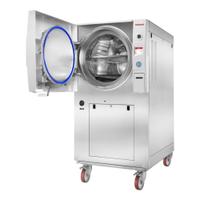 HEIDOLPH Autoclave: 28 L Capacity, 140°C Max Temp, 20 7/8 in Overall Wd, 29 7/8 in Overall Dp, 230V (MPN 023210683). Key specifications — Brand: HEIDOLPH; Features: Built-In Steam Generator and Vacuum Pump for Complete Drying; Temperature Accuracy: -1 °C/3 °C; Product Type: Autoclave; Voltage: 230V.