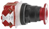 SCHNEIDER Mushroom Head Push Button: Non-Illuminated, Mushroom Head Profile, Non-Metallic, 30 mm (MPN 9001SKR9RH6). Key specifications — Brand: SCHNEIDER; Action: Maintained; Series: 9001SK; Push Button Material Type: Non-Metallic.