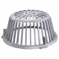 JAY R. SMITH MFG. CO Dome Strainer: 11 1/8 in Overall Dia, 5 1/4 in Overall Ht, Aluminum, Unfinished (MPN 1010AD). Key specifications — Connection Type: Flanged; Finish: Unfinished; Brand: JAY R. SMITH MFG. CO.