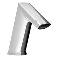 SLOAN Bathroom Sensor Faucet: BASYS, Cast Zinc, Chrome Finish, Single-Post, Battery, Back-Check Tee (MPN EFX250.000.0000). Key specifications — Brand: SLOAN; Includes: (4) AA Alkaline Battery; Series: BASYS.