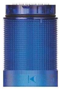 WERMA Tower Light Module: Flashing/Strobe, 24V DC, Blue, 40 mm Overall Dia, 59 mm Overall Ht (MPN 63452055). Key specifications — Brand: WERMA; Compatible with Series: KombiSIGN 40; Lens Color: Blue; Operating Voltage: 24V DC; Manufacturer Part Number: 63452055.