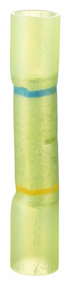 VELVAC Butt Splice Connector: Yellow, Heat Shrink, For Wire Size 16 AWG – 10 AWG, 600 V, Pack Qty 10 (MPN 35430). Key specifications — Brand: VELVAC.