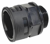 Connector: 1 in Nominal Size (MPN VPGRB-29N06). Key specifications — Item [MERCH]: Threaded Straight Connector; Fitting Material: Polyamide 6; Fitting Color: Black; Connection Type/Size: 1 in NPT; Brand: REIKU.