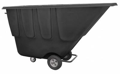 GRAINGER Tilt Truck: 27 cu ft, 600 lb, 77 in L x 33 in W x 36 in H - General Purpose Plastic Tilt Trucks