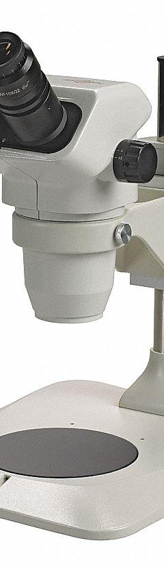 ACCU-SCOPE Microscope: Stereo, Binocular, 0.67X to 4.5X, 22 mm Optical Field of View, Std, Eyeguards (MPN 3075-PS). Key specifications — attr1026089: Standard; attr1026045: 11-13/32 in x 12-1/2 in; attr1026048: ACCU-SCOPE; attr1026055: Yes; attr1026068: 10X; attr1026078: 0.67X to 4.5X; attr1026095: 100 mm.