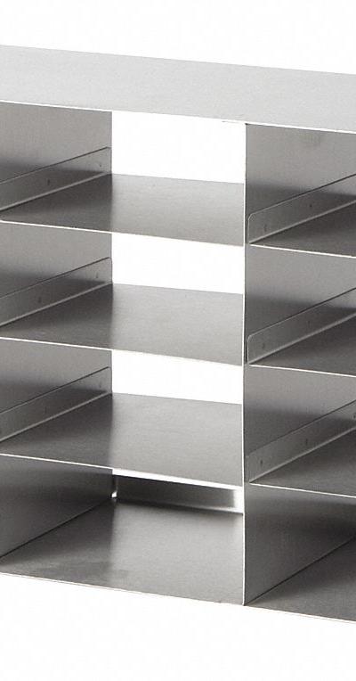 HEATHROW SCIENTIFIC Freezer Rack: 16 3/8 in Overall Lg, 5 1/2 in Overall Wd, Stainless Steel - Cold Storage Racks