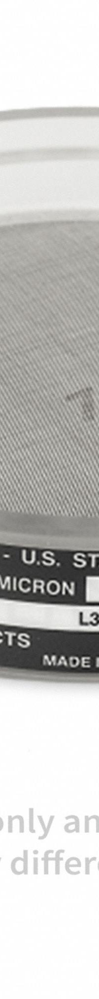 ADVANTECH Ultrasonic Test Sieve: Nickel, 3 1/2 in Outside Dia, 1 1/4 in Ht, Fine Mesh Size Range (MPN L3-M70). Key specifications — Screen Material: Nickel; Brand: ADVANTECH; Frame Material: Acrylic; Standards: ASTM E161; US Standard Screen Size: 70 micron.