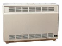 EMPIRE Gas Freestanding Floor Heater: Propane, Solid Face Cabinet, Unit-Mounted, 5 in Vent Dia (MPN RH50CLP). Key specifications — Thermostat Included: Unit-Mounted; Brand: EMPIRE; Fuel Type: Propane; Overall Dimensions - H x W x D: 29-5/8 in x 34 in x 23-3/16 in.