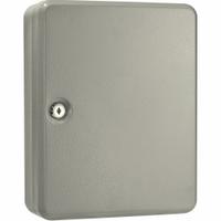 Key Cabinet: 105 Key Capacity, Single Key Lock, Steel, Gray, 12 in Ht, 9 1/2 in Wd, 3 in Dp (MPN AX11694). Key specifications — Brand: BARSKA; Finish: Matte; Includes Key Tags: Includes Key Tags; Includes Mounting Hardware: Mounting Hardware Included; Color: Gray; Mounting Location: Wall; Material: Steel.