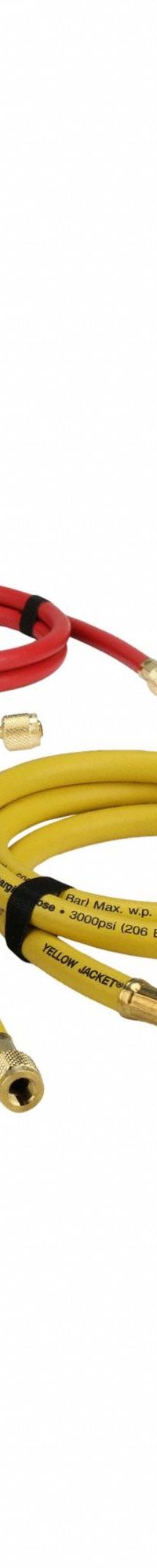 YELLOW JACKET Manifold Gauge: 4 Valves, Series Titan, 3 1/8 in Gauge, For R-32/R-410A/R-454B (MPN 49975). Key specifications — Product Type: Manifold Gauge Set; For Refrigerant Type: R-410A; Brand: YELLOW JACKET; Gauge Boots: No; Sight Glass: Yes.