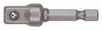 IRWIN Power Socket Adapter: 3/8 in Output Drive Size, Square, 2 in Overall Lg, Sand Blasted, 10 PK (MPN IWAF26238B10). Key specifications — attr1204821: Sand Blasted; attr1204826: Locking Included; attr1204834: Square; attr1204841: IRWIN.