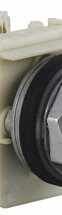 SCHNEIDER Illuminated Push Button: Illuminated, Extended Profile, Metallic, 30 mm, 1NO/1NC (MPN 9001K2L1RH13). Key specifications — Brand: SCHNEIDER; Action: Momentary; Series: 9001K; Terminal Connection: Pressure Plate; Push Button Material Type: Metallic.