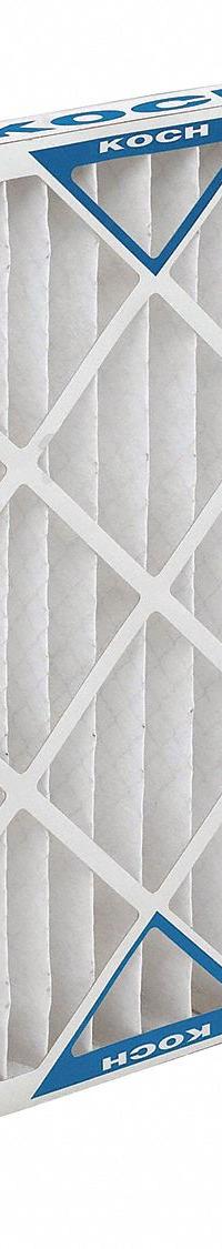 KOCH Pleated Air Filter: 30 in x 16 in x 2 in, MERV 8, Gen Use (MPN 102-042-018). Key specifications — Media Material: Synthetic; Brand: KOCH; Frame or Header Material: Beverage Board.