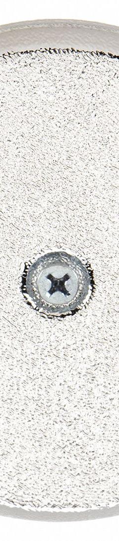 OATEY Cover: 5 1/4 in Overall Dia, 1/4 in Overall Ht, Plastic, Chrome, Silver, Screw-In (MPN 34406). Key specifications — Color: Silver; Resistance Properties: Corrosion-Resistant; Brand: OATEY; Finish: Chrome; Includes: Screws.