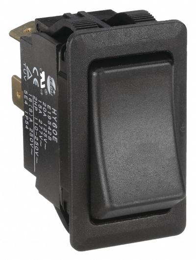 APPROVED VENDOR Rocker Switch: Series HY60, 2 Positions, DPST, Momentary On/Off - General Purpose Rocker Switches