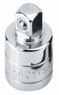 SK PROFESSIONAL TOOLS Socket Adapter: 1/4 in Output Drive Size, Square, 2 1/8 in Overall Lg, Chrome (MPN 384). Key specifications — attr1204997: Square; attr1205006: SK PROFESSIONAL TOOLS; attr1204986: Chrome; attr1205002: Locking Not Included.
